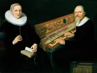 Couple au clavecin, 1648